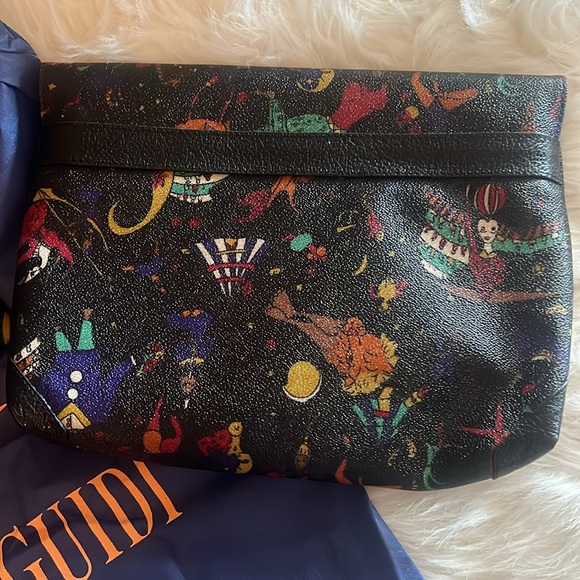 NWT Piero Guidi VTG Black Women’s Magic Circus Clutch & coin purse!